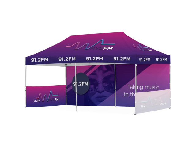 Ovation Sublimated Gazebo 6m X 3m - 1 Long Full-Wall Skin - 2 Short Half-Wall Skins