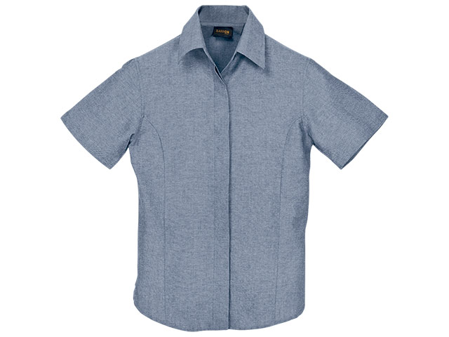 Oxford Blouse Short Sleeve Ladies - Image 3