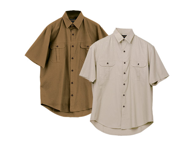 Plain Bush Shirt Mens - Image 3