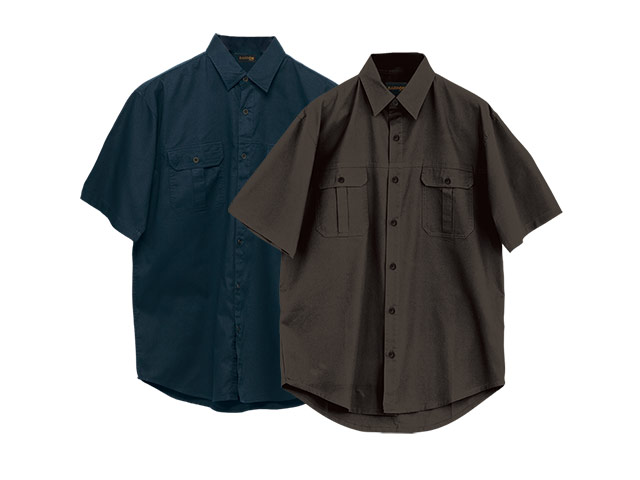 Plain Bush Shirt Mens - Image 4