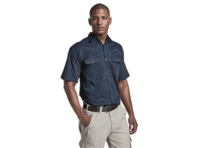 Plain Bush Shirt Mens