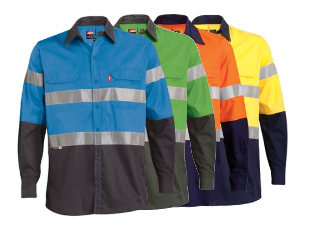 Polycotton Reflective Long Sleeve Work Shirt - Image 2