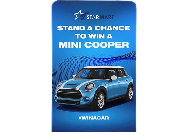 Pop Up Fabric Counter Skin