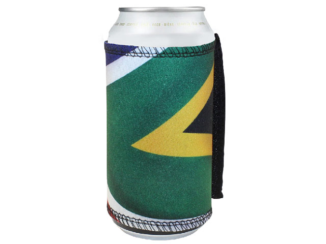 SA Flag Velcro Can Cooler 300ml with FC print