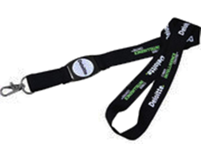 Screen Printed Domed Lanyards with 1 col