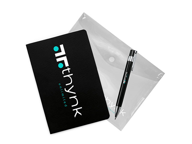 Scripted Style Notebook And Pen Set - Image 4