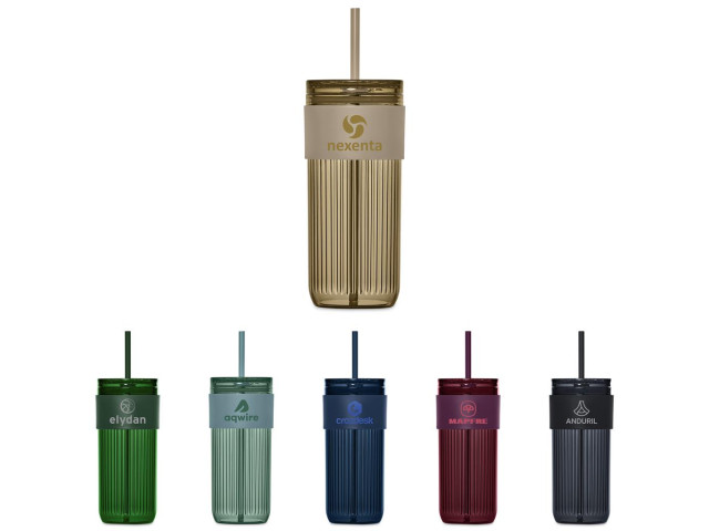Serendipio Mayfair Plastic Tumbler and Straw – 650ml