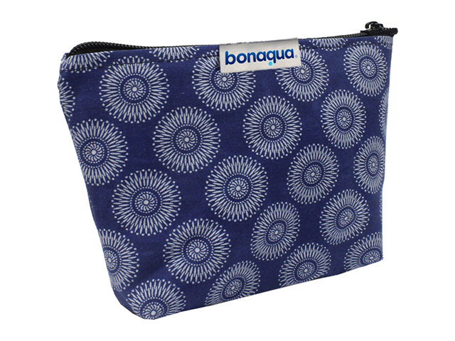 Shweshwe Amaya Cosmetic Bag with fc tag