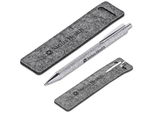 Sparkle Ball Pen In Felt Pouch