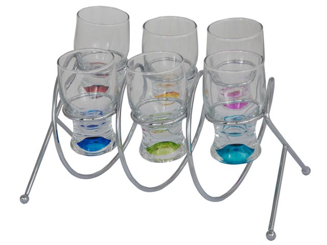 Spiral Stand and Shot Glasses