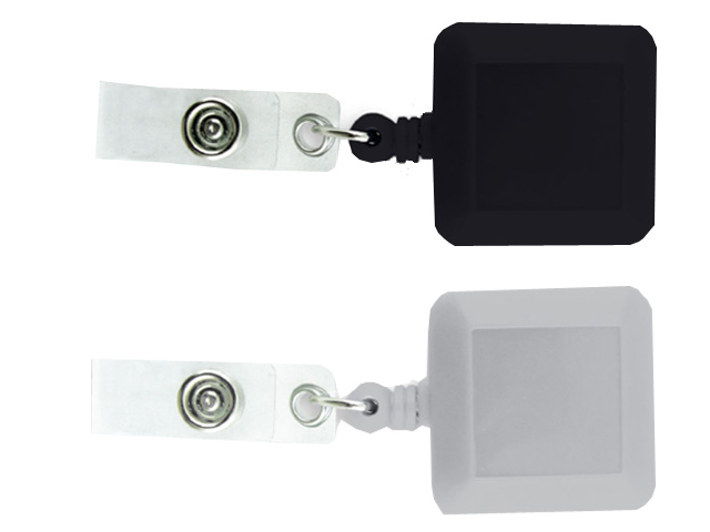Square Retractor Reel with 1 colour pad print