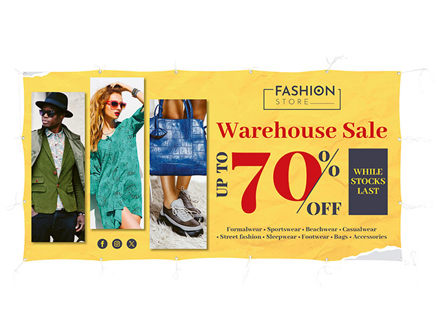 Sublimated Display Fabric Banner 3m x 1.5m