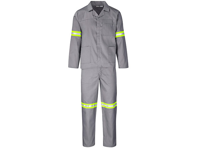 Trade Polycotton Conti Suit - Reflective Arms, Legs and Back - Yellow Tape - Image 5