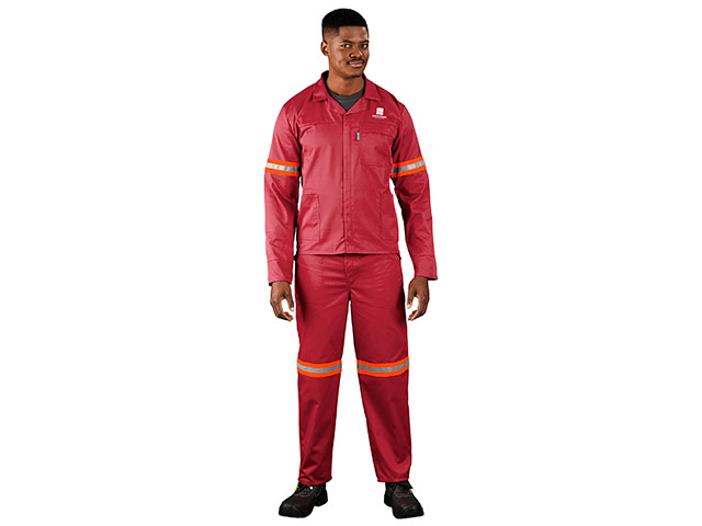 Trade Polycotton Conti Suit - Reflective Arms and Legs - Orange Tape