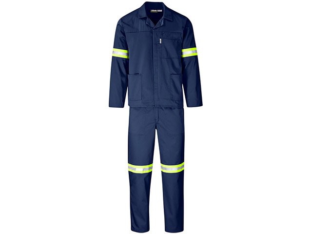 Trade Polycotton Conti Suit - Reflective Arms and Legs - Yellow Tape - Image 4