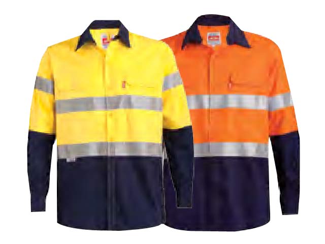 Two Tone Long Sleeve Refllective Work Shirt