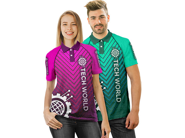 Unisex Abner Raglan Golf Shirt - Polyester Birdseye