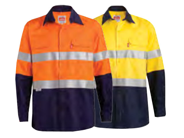 Vented Long Sleeve Reflective Work Shirt - Image 2