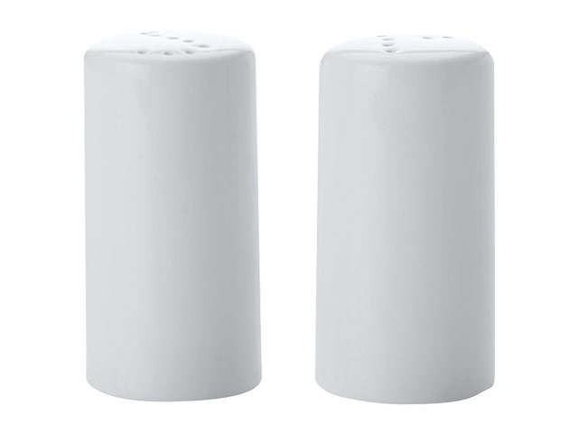 White Basics Cylindrical Salt and Pepper