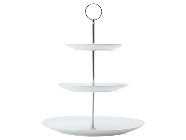 White Basics Diamonds 3-Tier Cake Stand