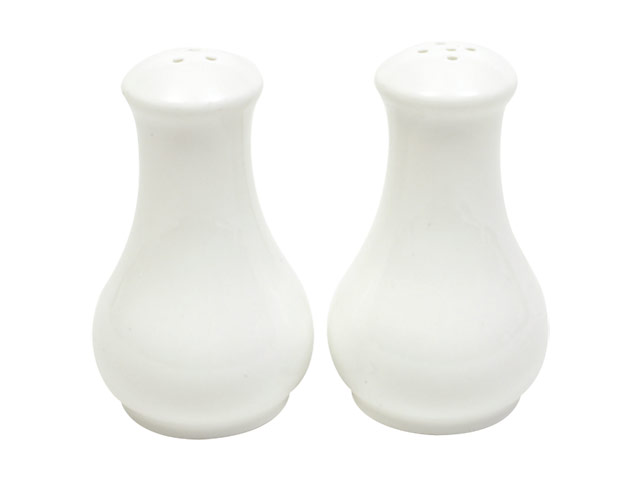 White Basics Fluted Salt and Pepper