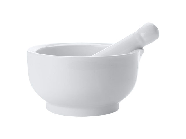 White Basics Mortar and Pestle
