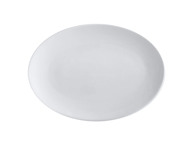 White Basics Oval Plate